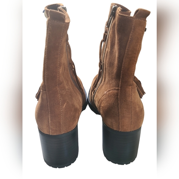 Kennel & Schmenger Gortex Sue Lace Tan Suede Ankle Booties Size 6.5 - Picture 7 of 10